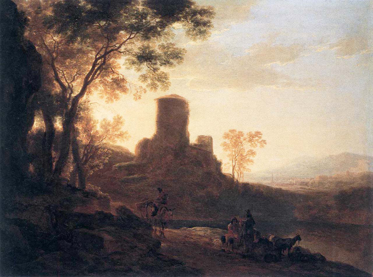 Italian Landscape with Ruined Tower
